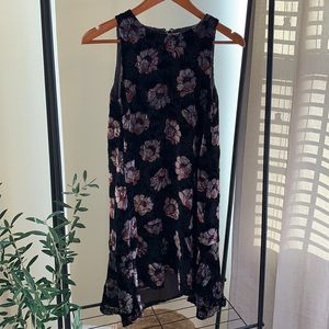 Loft Velvet with texture print dress. Size XS.